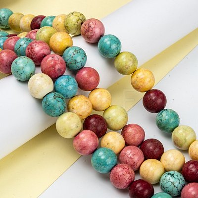 Natural Howlite Beads Strands G-C180-22B-1