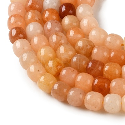 Natural Golden Silk Jade Beads Strands G-C284-A01-01-1