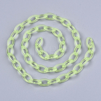 Handmade Transparent ABS Plastic Cable Chains X-KY-S166-001G-1