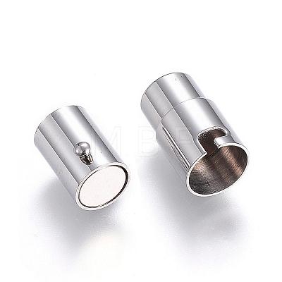 304 Stainless Steel Locking Tube Magnetic Clasps STAS-D159-30-1