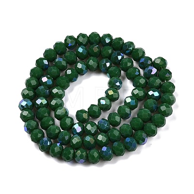 Electroplate Opaque Solid Color Glass Beads Strands EGLA-A044-P6mm-L09-1