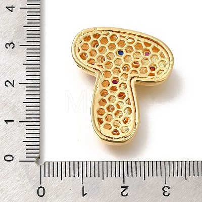 Brass Cubic Zirconia Pendants KK-M295-13G-T-1