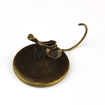 Brass Leverback Earring Findings X-KK-I564-AB-NF-1