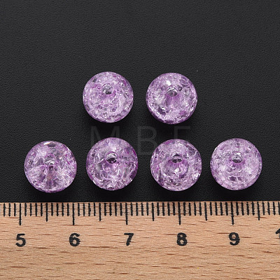 Transparent Crackle Acrylic Beads MACR-S373-66C-N06-1