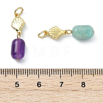 Natural Mixed Stone Pendants PALLOY-JF05830-1