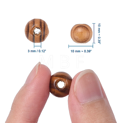 Undyed Natural Wood Beads X-TB611Y-10mm-LF-1