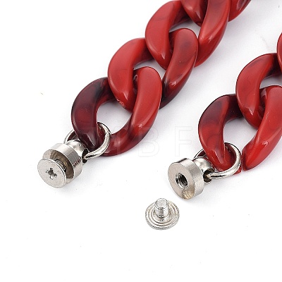Acrylic Curb Chain for DIY Keychains HJEW-JM00399-M-1