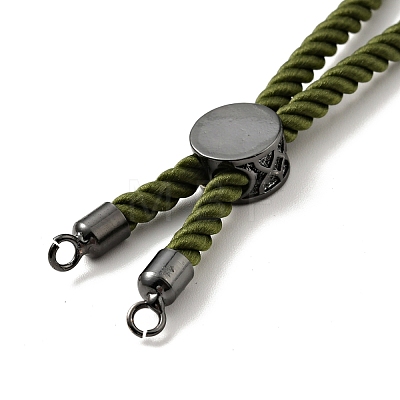 Half Finished Twisted Milan Rope Slider Bracelets FIND-G032-01B-17-1