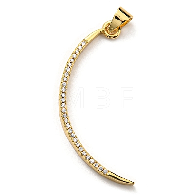 Brass with Cubic Zirconia Pendants KK-K341-32G-01-1
