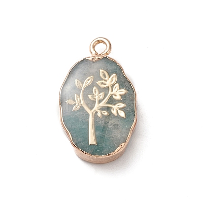 Natural Green Aventurine Pendants X-G-K333-01B-1