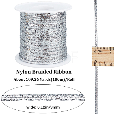 Gorgecraft 100M Nylon Braided Ribbon OCOR-GF003-05B-1