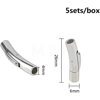 Unicraftale 304 Stainless Steel Bayonet Clasps STAS-UN0001-88B-1