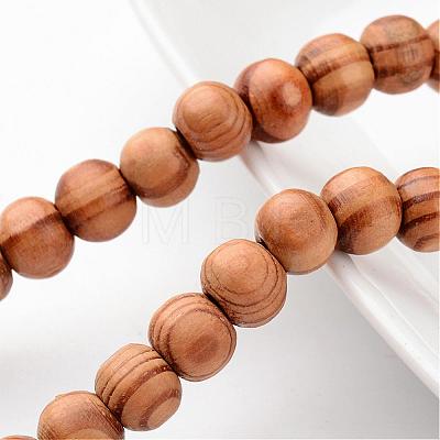 Wood Beaded Necklaces NJEW-JN01625-1