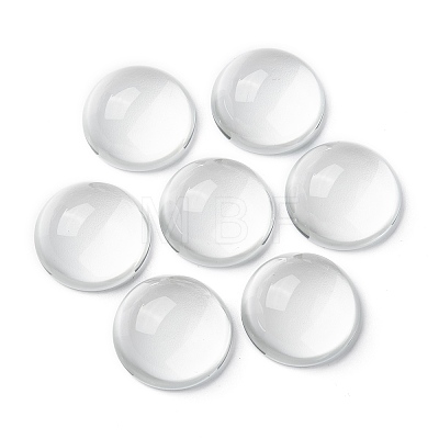 Transparent Half Round Glass Cabochons LS-X-GGLA-R027-30mm-1