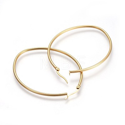 201 Stainless Steel Hoop Earrings EJEW-A052-15B-G-1