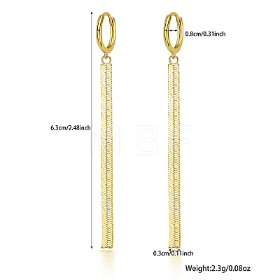925 Sterling Silver Dangle Hoop Earrings GX2586-1-1