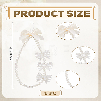 1PC Pearl Beaded Mobile Phone Straps AJEW-LP0004-18-1