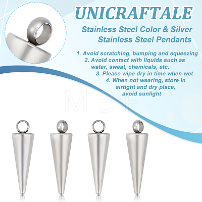 Unicraftale 50Pcs 303 Stainless Steel Charms STAS-UN0048-60-1