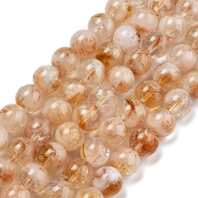 Heated Natural Citrine Beads Strands G-NH0010-04-1