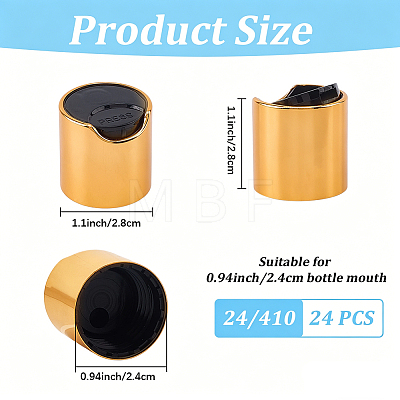 24Pcs Plastic Press Caps KY-CP0001-37C-1
