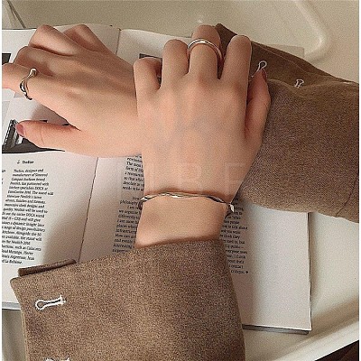 Twisted Alloy Cuff Bangles for Woman WGB7D3A-01-1