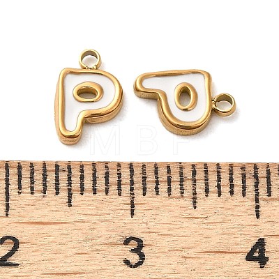 304 Stainless Steel Enamel Charms STAS-L022-292G-P-1