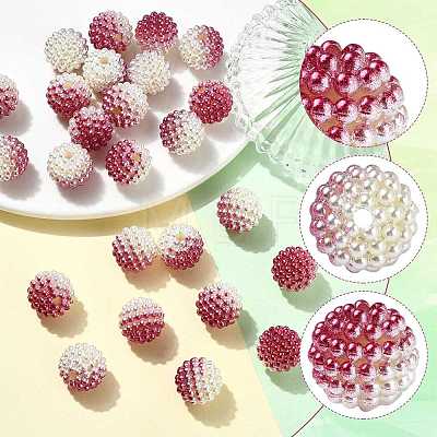 40Pcs Imitation Pearl Acrylic Beads OACR-FS0002-89A-09-1