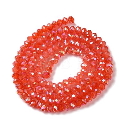 Baking Electroplate Glass Beads Strands DGLA-A039-J8mm-BM-1
