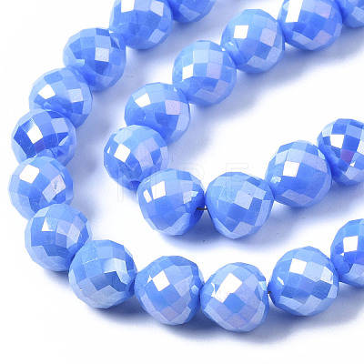 Electroplate Glass Beads Strands EGLA-Q125-007D-1