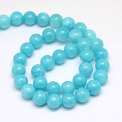 Natural Yellow Jade Beads Strands G-G598-10mm-YXS-28-1