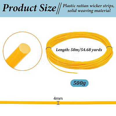 Plastic Rattan Wicker Strips DIY-WH0816-132C-1