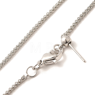 1.5mm Rack Plating Brass Wheat Chain Adjustable Slider Necklaces for Women Men MAK-L044-36P-1