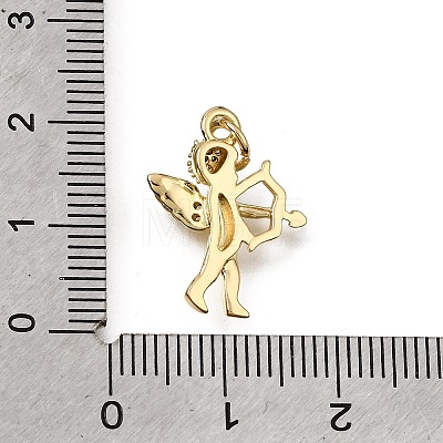 Brass Micro Pave Clear Cubic Zirconia Pendants CU-L001-14G-04-1