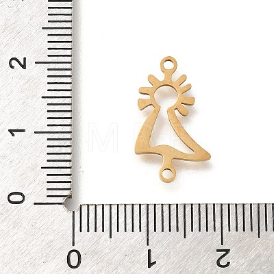 201 Stainless Steel Laser Cut Connector Charms STAS-R132-11G-1