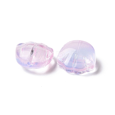 Transparent Spray Painted Glass Beads GLAA-I050-12G-1