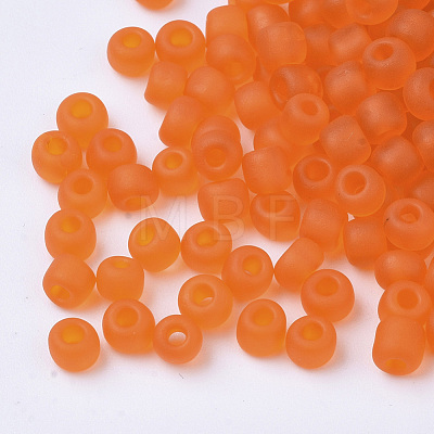 8/0 Frosted Round Glass Seed Beads X-SEED-A008-3mm-M9-1