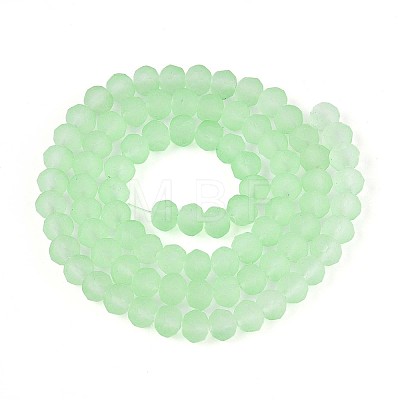 Baking Paint Frosted Glass Beads Strands X-FGLA-N003-6mm-04-1