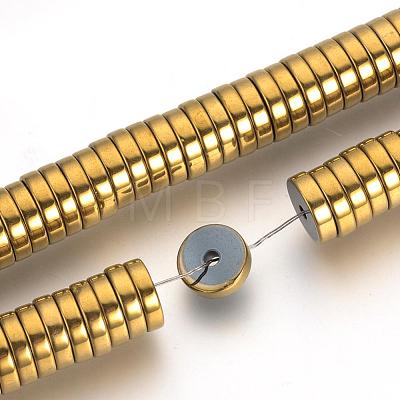 Electroplate Non-magnetic Synthetic Hematite Beads Spacers Strands G-Q486-75F-1
