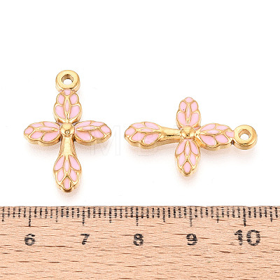 304 Stainless Steel Enamel Pendants STAS-N124-18G-1