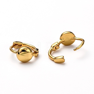 Brass Huggie Hoop Earrings EJEW-H121-04G-1