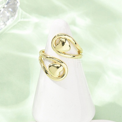 Brass Cuff Open Rings RJEW-D342-01G-1