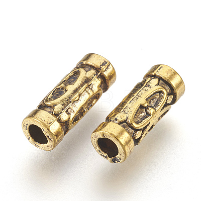 Tibetan Style Alloy Tube Beads LS-GLF0843Y-NF-1