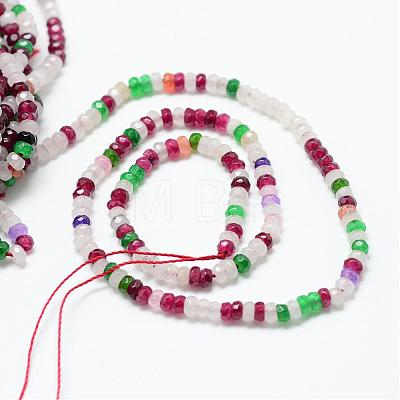 Natural White Jade Bead Strands G-R343-2x4-36-1