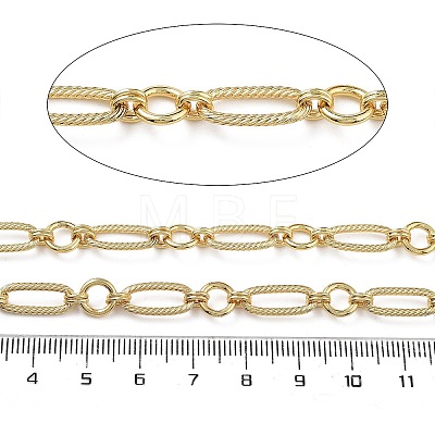 Rack Plating Brass Oval Link Chains CHC-G023-07G-1