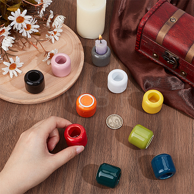 10Pcs Porcelain Candle Cups AJEW-SC0004-45A-1