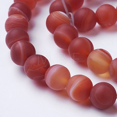 Natural Grade A Striped Agate/Banded Agate Beads Strands G-E478-02-8mm-1