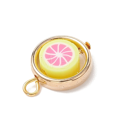 Handmade Polymer Clay with CCB Plastic Bead Frames Pendants PALLOY-JF04753-1