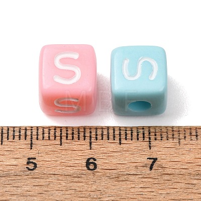 Opaque Acrylic European Beads AC-CBA7A73-01S-1