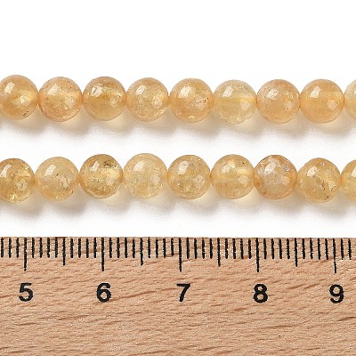 Natural Yellow Garnet Beads Strands G-Z129-C01-6mm-03-1