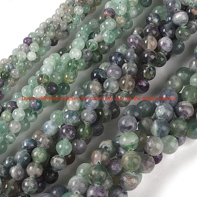 Natural Fluorite Beads Strands G-P530-B04-03-1